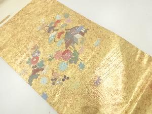 螺鈿家屋に松菊模様名古屋帯